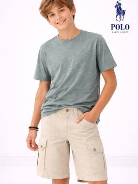 Polo Ralph Lauren Shorts Kids Cargo Beige Size 14 Cotton